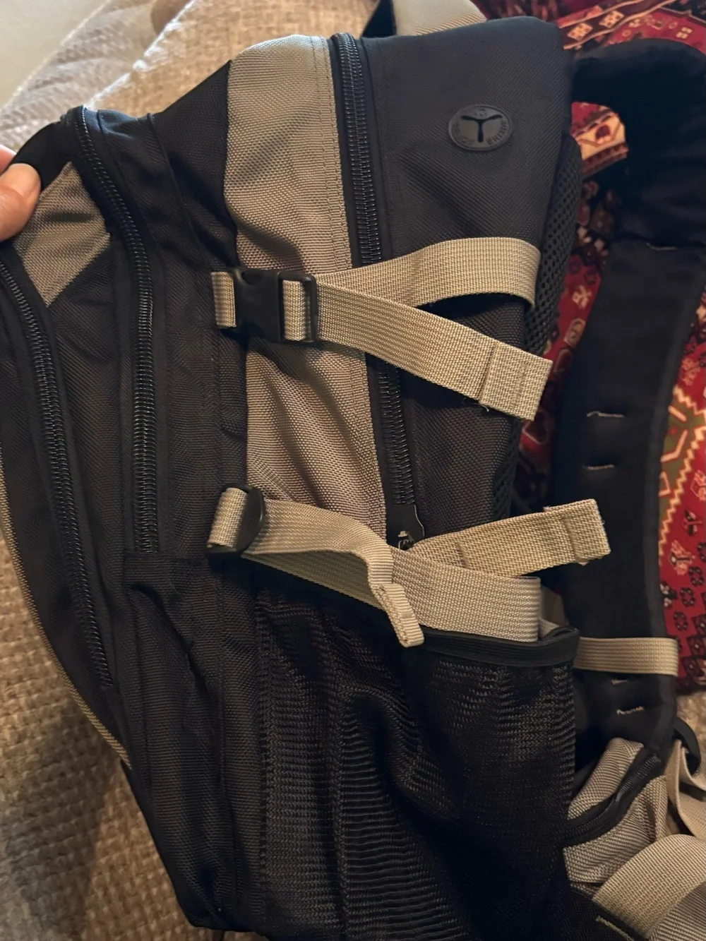 AOKING Large Hiking Backpack 40L 45L Travel Camping Trekking Air Passage Black
